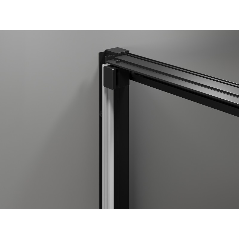 Mexen Exo-3S uși de duș glisante 95 cm, transparente, negre - 8153-095-000-70-00