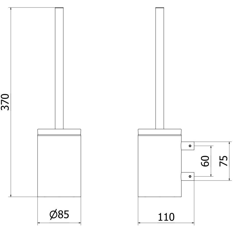 Mexen Loop perie de toaletă, cupru periat - 70A71071-65