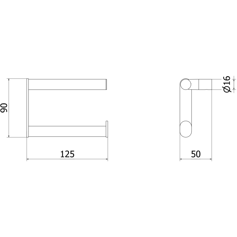 Mexen Loop WC-papír tartó, fehér - 70A71023-20