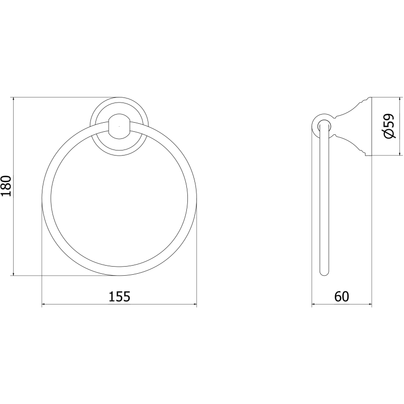 Mexen Lusso cuiert pentru prosop, negru - 70A16831-70