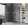Mexen Mist T zuhanykabin nyitható ajtóval 115 x 100 cm, átlátszó, fekete - 8A4T-115-100-70-00