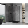 Mexen Mist T zuhanykabin nyitható ajtóval 115 x 100 cm, átlátszó, fekete - 8A4T-115-100-70-00