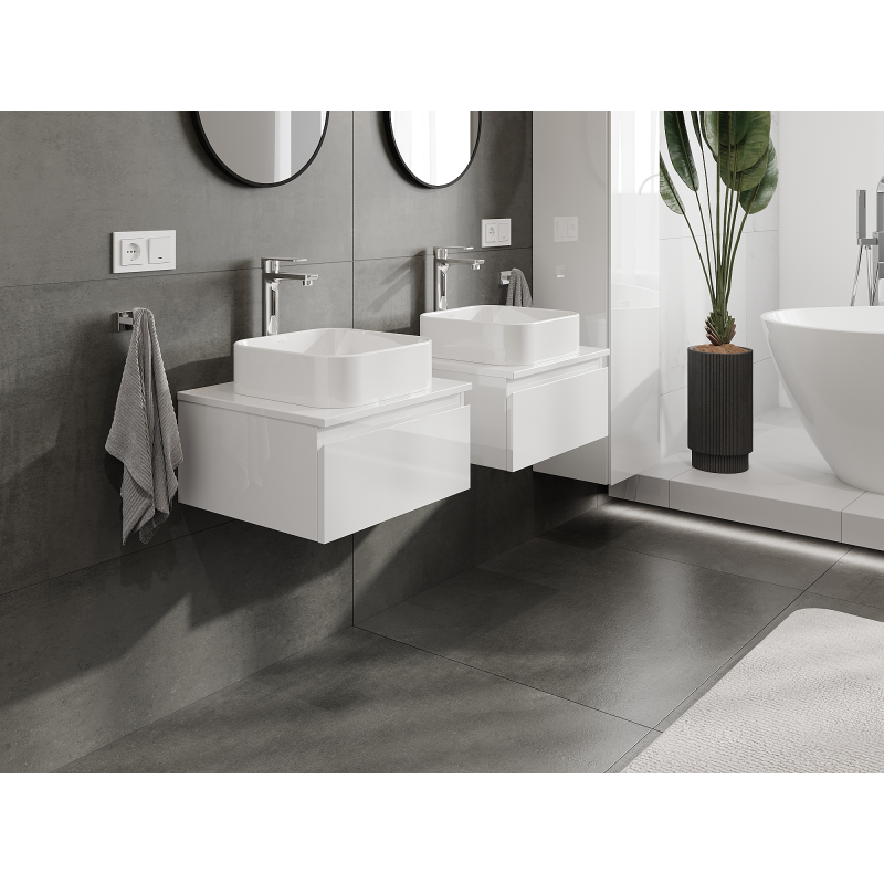 Mexen Orio dulap baie sub chiuvetă 50 cm, 1 sertar, alb lucios - 91A10-05023-1-BF00