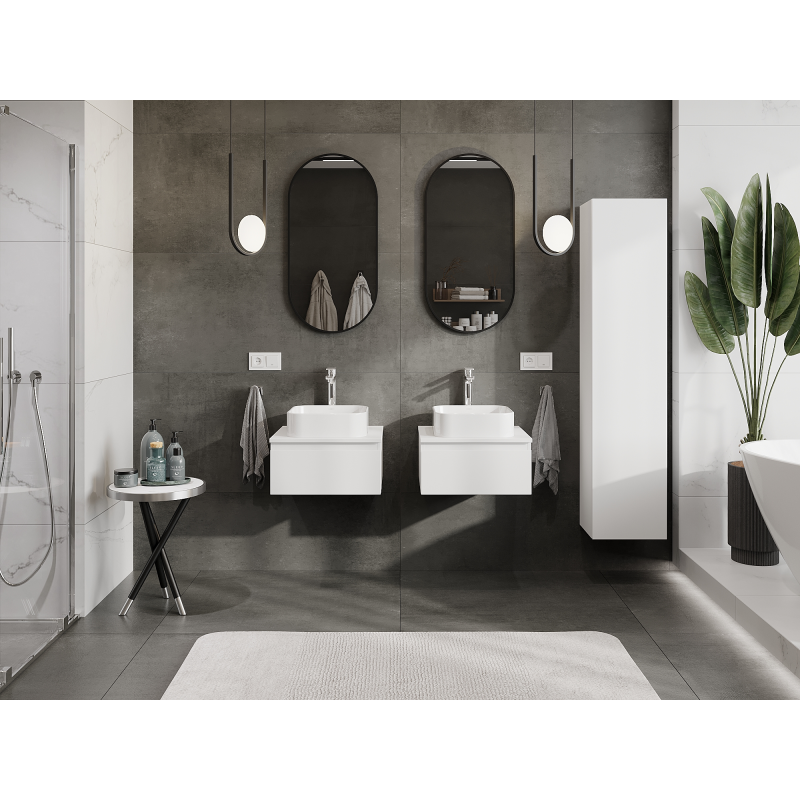 Mexen Orio fürdőszobai szekrény mosdó alá, 50 cm, 1 fiók, fehér matt - 91A10-05023-1-BF01