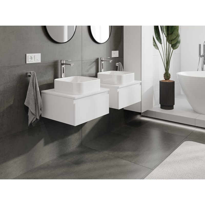 Mexen Orio dulap baie sub lavoar 50 cm, 1 sertar, alb mat- 91A10-05023-1-BF01