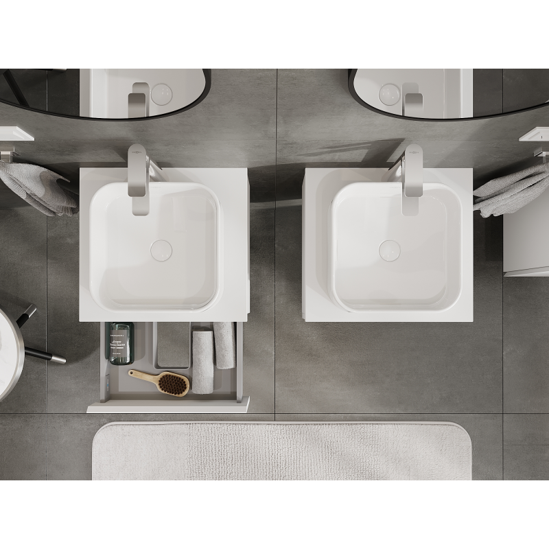 Mexen Orio dulap baie sub lavoar 50 cm, 1 sertar, alb mat- 91A10-05023-1-BF01