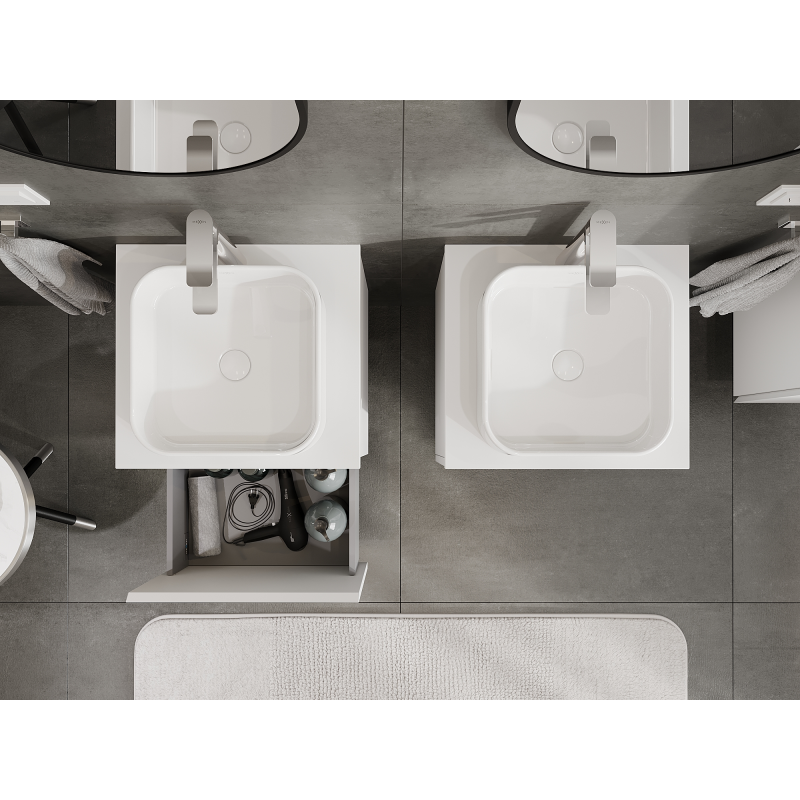 Mexen Orio dulap baie sub chiuvetă 50 cm, 1 sertar, alb mat - 91A10-05047-1-BF01