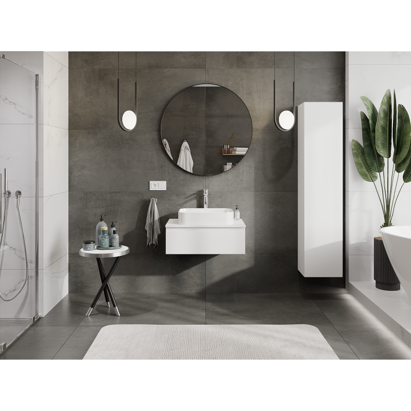 Mexen Orio fürdőszobai szekrény mosdó alá 70 cm, 1 fiók, fehér matt - 91A10-07023-1-BF01