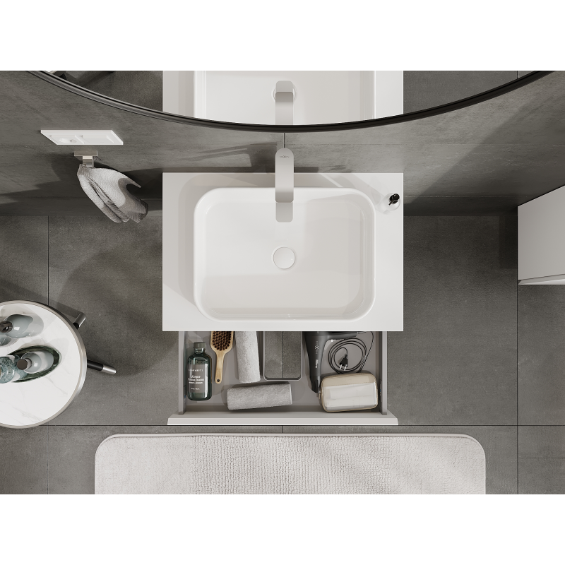 Mexen Orio fürdőszobai szekrény mosdó alá 70 cm, 1 fiók, fehér matt - 91A10-07023-1-BF01