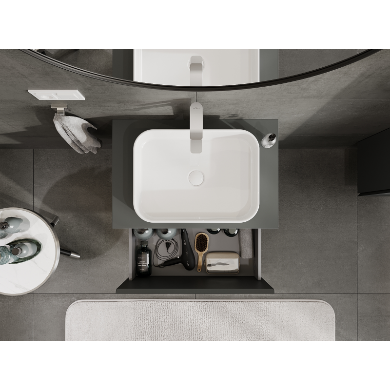 Mexen Orio dulap baie sub lavoar 70 cm, 1 sertar, grafit mat - 91A10-07047-1-BF66