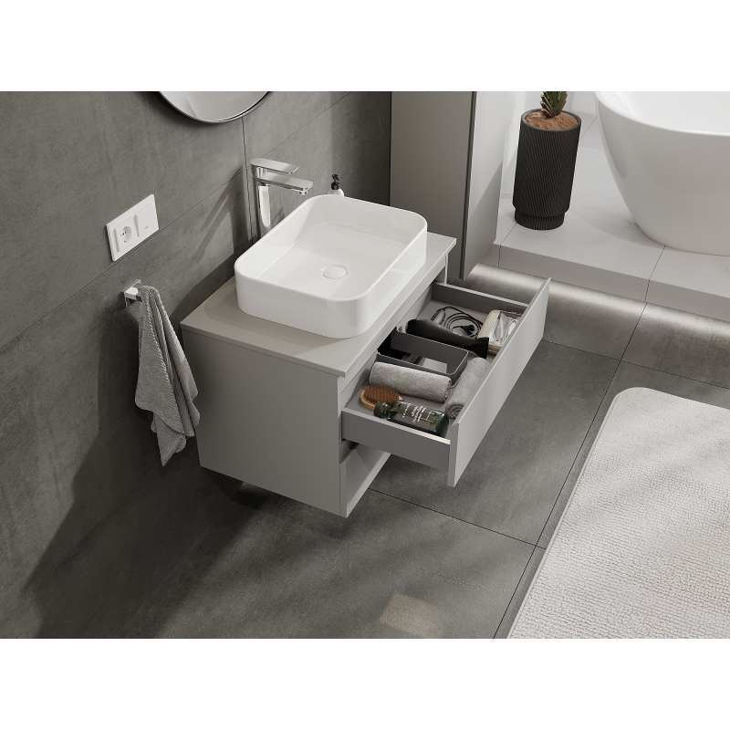 Mexen Orio dulap baie sub lavoar 70 cm, 2 sertare, gri mat - 91A10-07047-2-BFF62