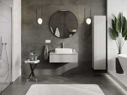 Mexen Orio fürdőszobai mosdós szekrény 80 cm, 1 fiók, szürke matt - 91A10-08023-1-BF62