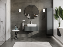 Mexen Orio fürdőszobai mosdószekrény 80 cm, 1 fiók, grafit matt - 91A10-08023-1-BF66