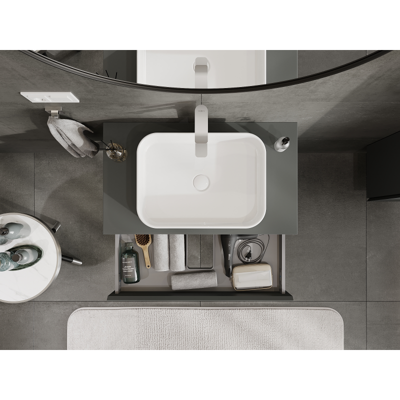 Mexen Orio dulap de baie sub lavoar 80 cm, 1 sertar, grafit mat - 91A10-08023-1-BF66