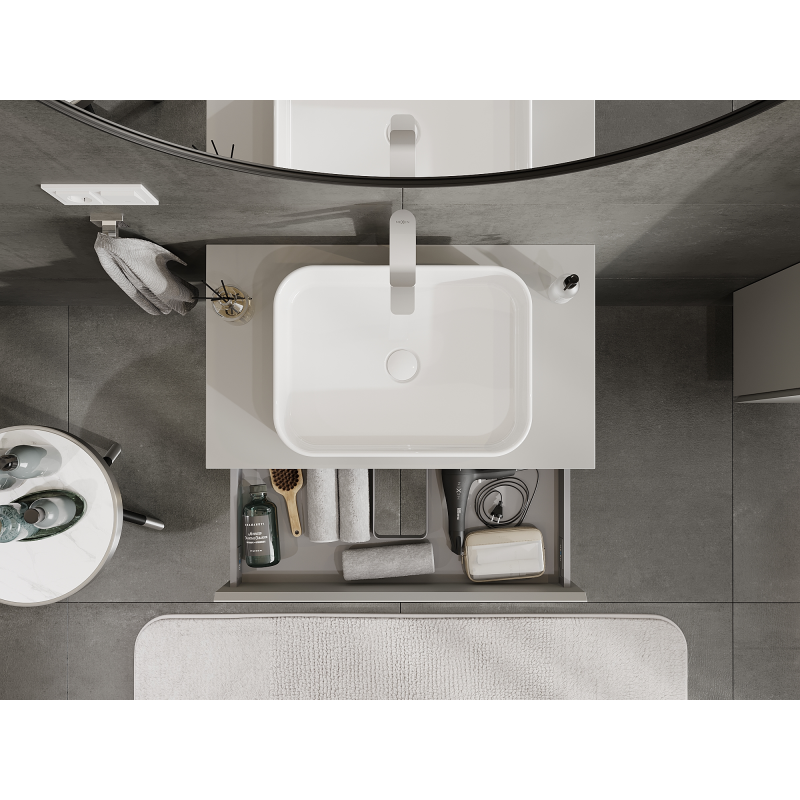 Mexen Orio dulap baie sub chiuvetă 80 cm, 1 sertar, gri mat - 91A10-08023-1-BF62