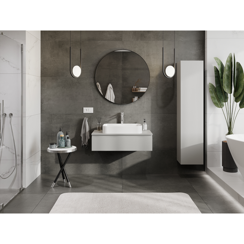 Mexen Orio dulap baie sub lavoar 90 cm, 1 sertar, gri mat - 91A10-09023-1-BF62