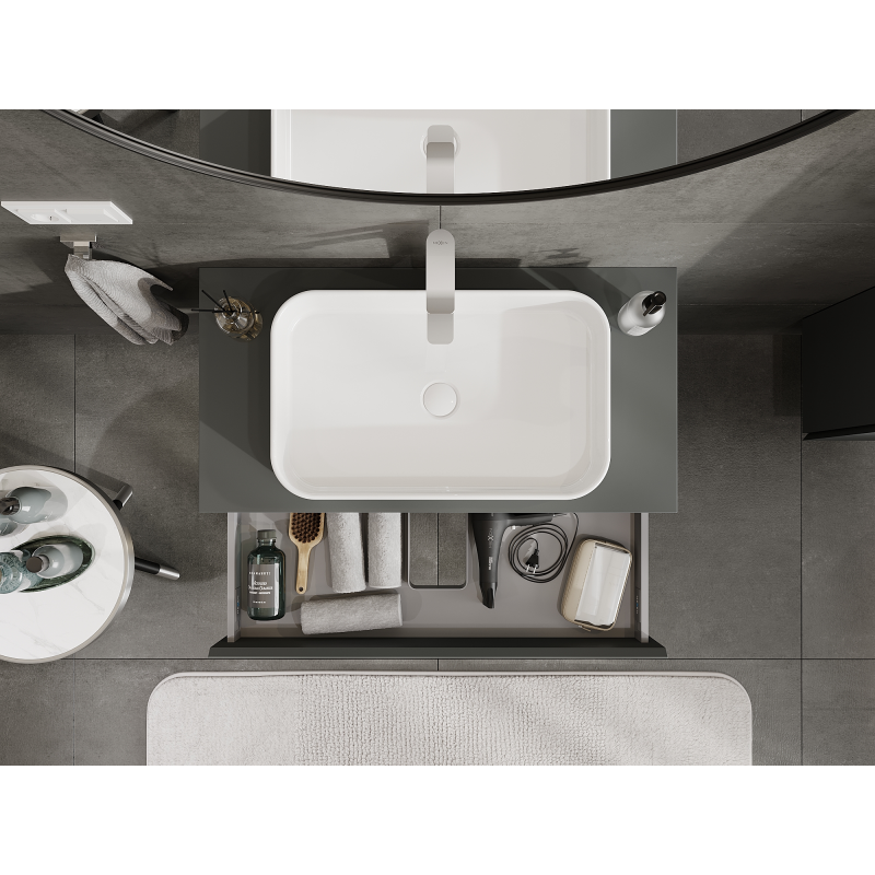 Mexen Orio dulap baie pentru lavoar 90 cm, 1 sertar, grafit mat - 91A10-09023-1-BF66