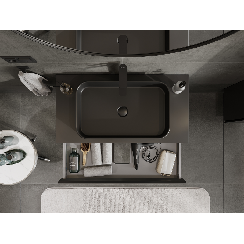 Mexen Orio dulap baie sub lavoar 90 cm, 1 sertar, negru mat - 91A10-09023-1-BF71