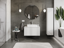 Mexen Orio fürdőszobai szekrény mosdó alatti 90 cm, 1 fiók, fényes fehér - 91A10-09047-1-BF00