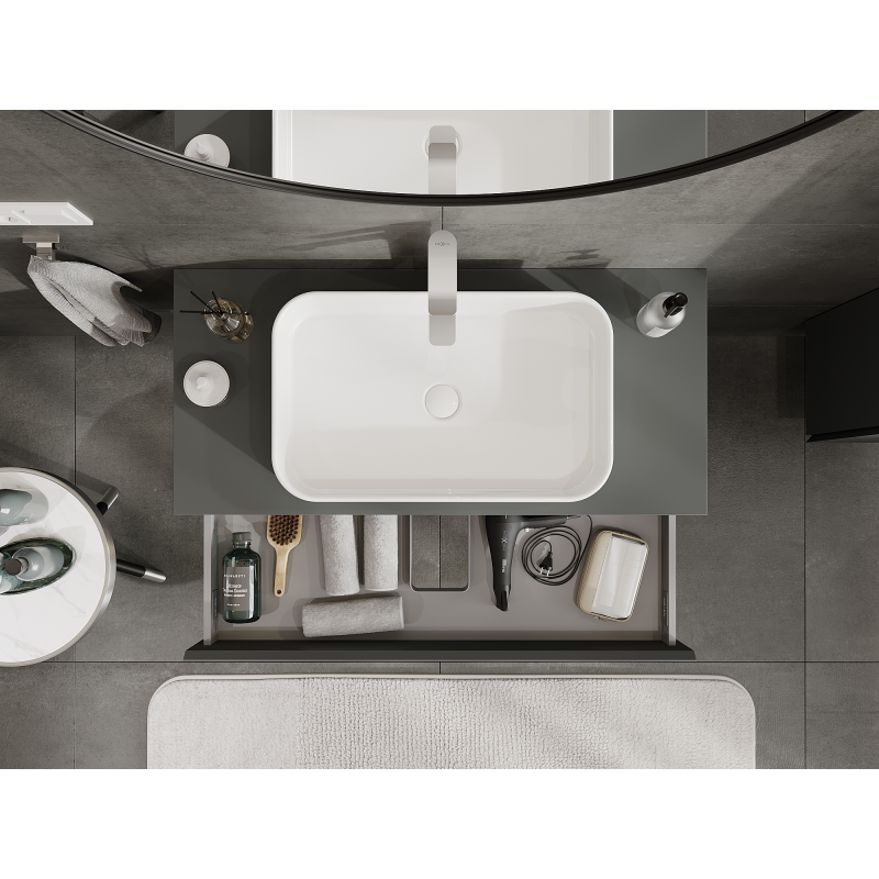 Mexen Orio dulap baie pentru chiuvetă 100 cm, 1 sertar, grafit mat - 91A10-10023-1-BF66