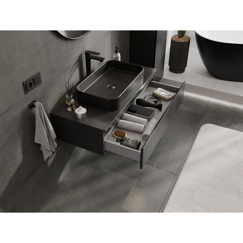 Mexen Orio dulap baie sub chiuvetă 100 cm, 1 sertar, negru mat - 91A10-10023-1-BF71