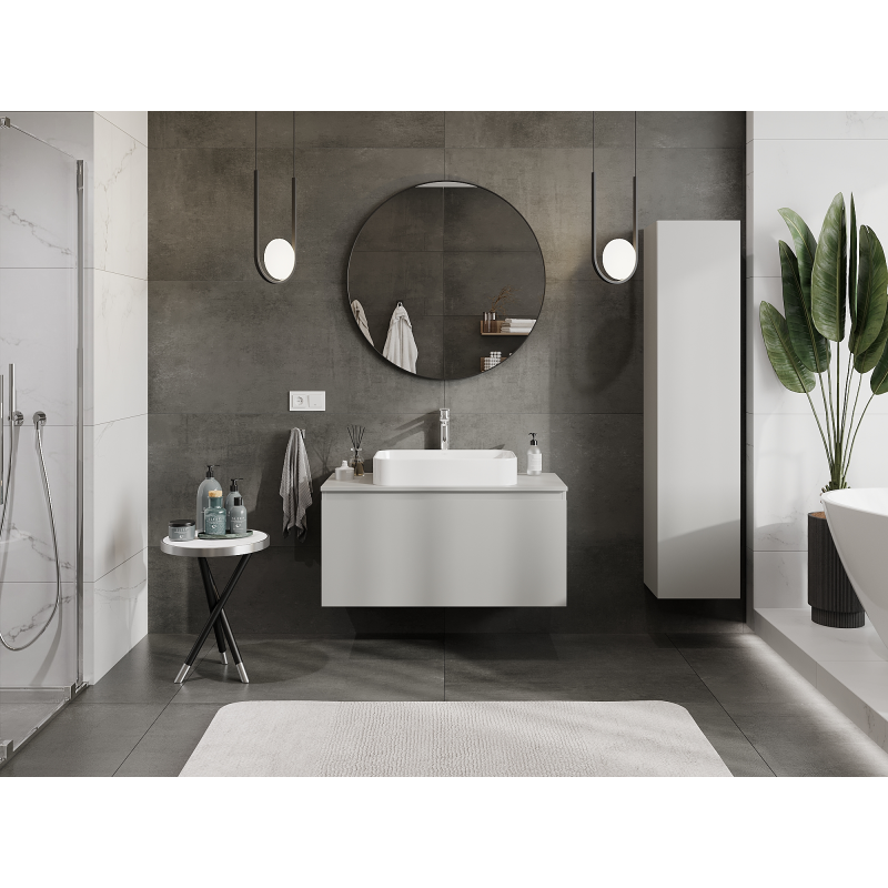 Mexen Orio dulap de baie sub chiuvetă 100 cm, 1 sertar, gri mat - 91A10-10047-1-BF62