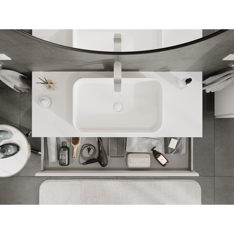 Mexen Orio dulap de baie sub lavoar 120 cm, 1 sertar, alb mat - 91A10-12023-1-BF01