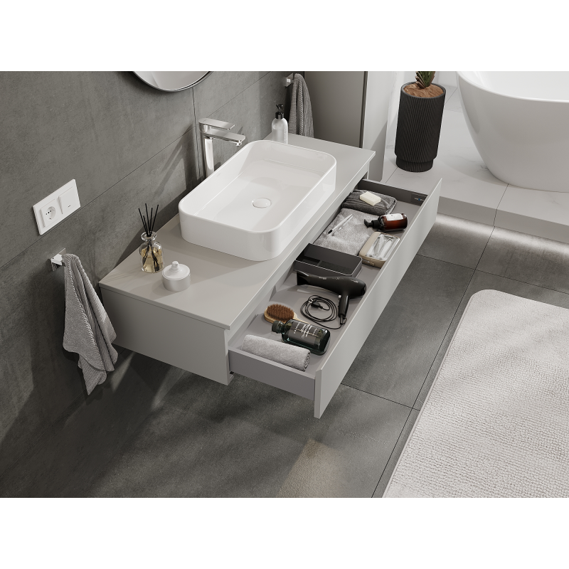 Mexen Orio dulap lavoar baie 120 cm, 1 sertar, gri mat - 91A10-12023-1-BF62