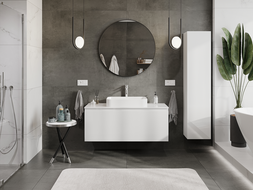 Mexen Orio dulap baie pentru lavoar 120 cm, 1 sertar, alb lucios - 91A10-12047-1-BF00