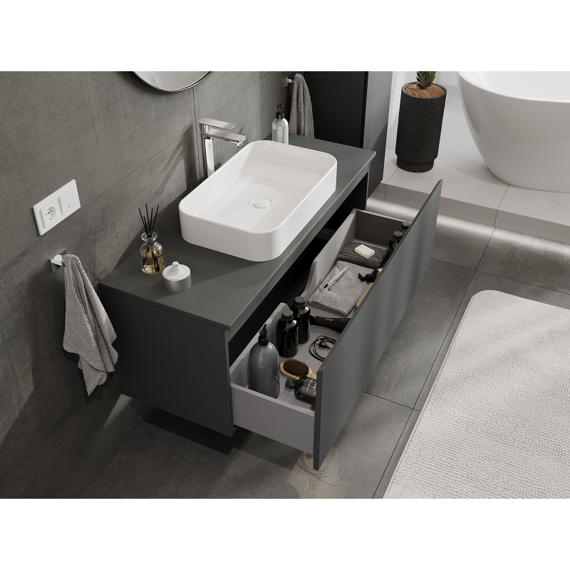 Mexen Orio dulap de baie sub lavoar 120 cm, 1 sertar, grafit mat - 91A10-12047-1-BF66