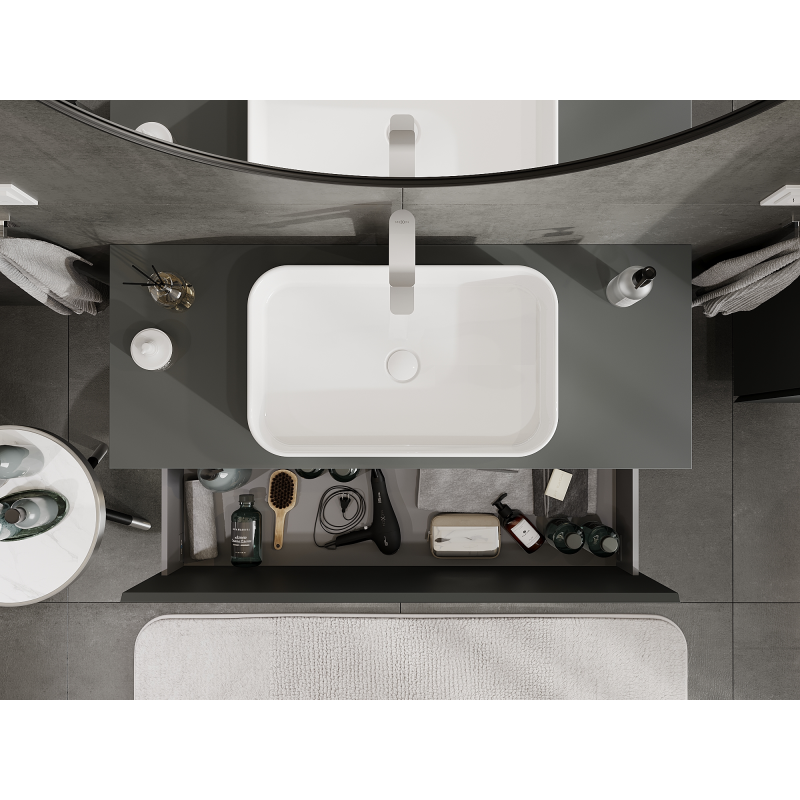 Mexen Orio dulap de baie sub lavoar 120 cm, 1 sertar, grafit mat - 91A10-12047-1-BF66