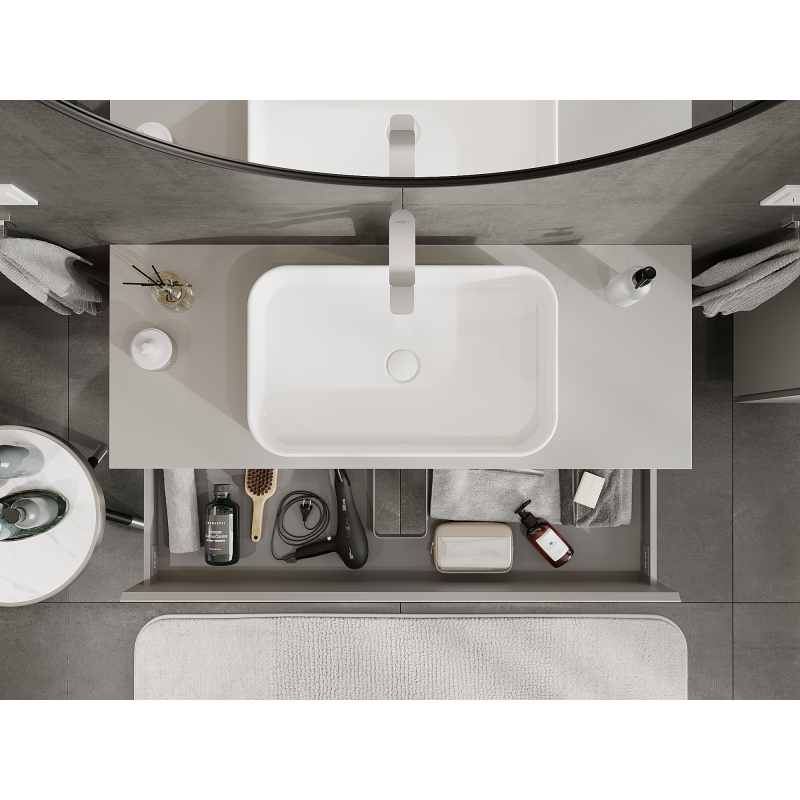 Mexen Orio dulap de baie pentru chiuvetă 120 cm, 2 sertare, gri mat - 91A10-12047-2-BFF62