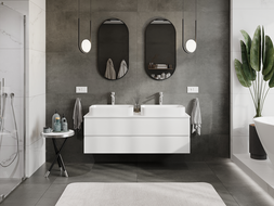 Mexen Orio dulap baie sub chiuvetă 140 cm, 2 sertare, alb mat - 91A10-14047-2-BFF01