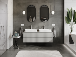 Mexen Orio dulap baie sub lavoar 140 cm, 2 sertare, gri mat - 91A10-14047-2-BFF62