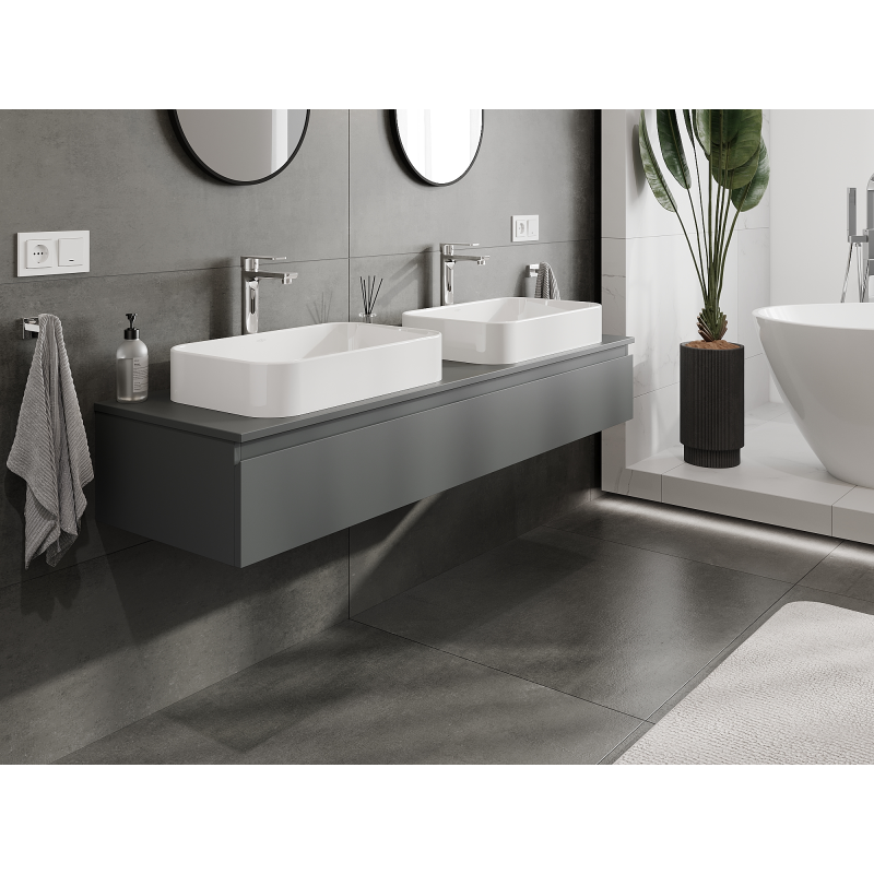 Mexen Orio dulap baie sub lavoar 160 cm, 1 sertar, grafit mat - 91A10-16023-1-BF66