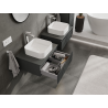 Mexen Rivel dulap baie sub lavoar 60 cm, 1 sertar, riflat, grafit mat - 91A20-06023-1-BF66