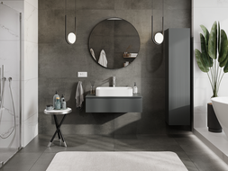 Mexen Rivel dulap baie sub chiuvetă 90 cm, 1 sertar, canelat, grafit mat - 91A20-09023-1-BF66