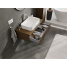 Mexen Rivel dulap baie sub lavoar 90 cm, 1 sertar, canelat, nuc - 91A20-09023-1-BF86