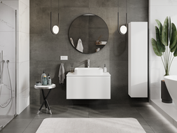 Mexen Rivel dulap baie pentru chiuvetă 90 cm, 1 sertar, structurat, alb mat - 91A20-09047-1-BF01