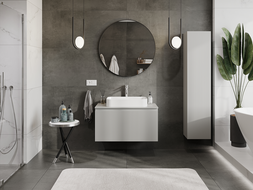 Mexen Rivel dulap baie sub lavoar 90 cm, 1 sertar, ripsat, gri mat - 91A20-09047-1-BF62