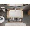 Mexen Rivel dulap baie pentru lavoar 90 cm, 2 sertare, riglat, stejar - 91A20-09047-2-BFF81