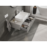 Mexen Rivel dulap de baie pentru lavoar 100 cm, 1 sertar, canelat, gri mat - 91A20-10023-1-BF62