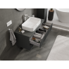 Mexen Rivel dulap de baie pentru lavoar 100 cm, 2 sertare, canelat, grafit mat - 91A20-10047-2-BFF66