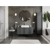 Mexen Rivel dulap baie sub lavoar 120 cm, 1 sertar, canelat, grafit mat - 91A20-12047-1-BF66