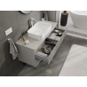 Mexen Rivel dulap baie sub lavoar 120 cm, 2 sertare, canelat, gri mat - 91A20-12047-2-BFF62
