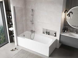 Mexen Mist paravan de duș cu 1 canat 50 x 150 cm, transparent, crom - 8A9-050-001-01-00