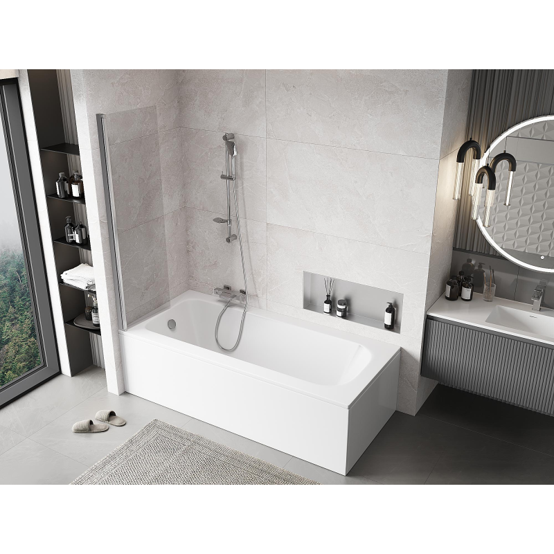 Mexen Mist paravan de duș cu 1 canat 50 x 150 cm, transparent, crom - 8A9-050-001-01-00