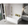 Mexen Mist paravan de baie 1-canat 60 x 150 cm, transparent, auriu - 8A9-060-001-50-00