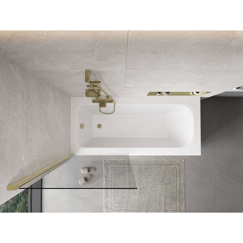 Mexen Mist paravan de duș cu 1 panou 80 x 150 cm, transparent, auriu - 8A9-080-001-50-00