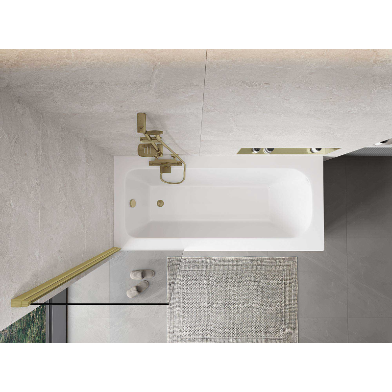 Mexen Mist paravan pentru duș, 1-panou 60 x 150 cm, transparent, auriu periat - 8A9-060-001-55-00